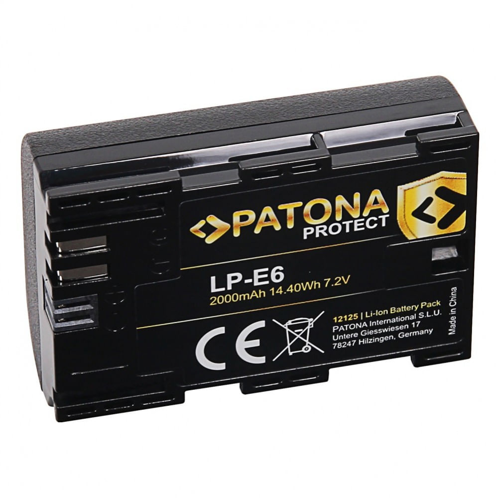 Patona Acumulator Tip Canon LP-E6 LPE6 pentru EOS R EOS 60D 70D 5D 6D 7D Mark III