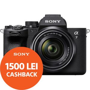 Sony A7 IV Aparat Foto Mirrorless Full-Frame 33MP 4K60p Kit cu Obiectiv 28-70mm F3.5-5.6 OSS Negru