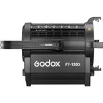 GodoxF7120DK1LampaLEDFresnel120W5600KcuMontarepeYoke