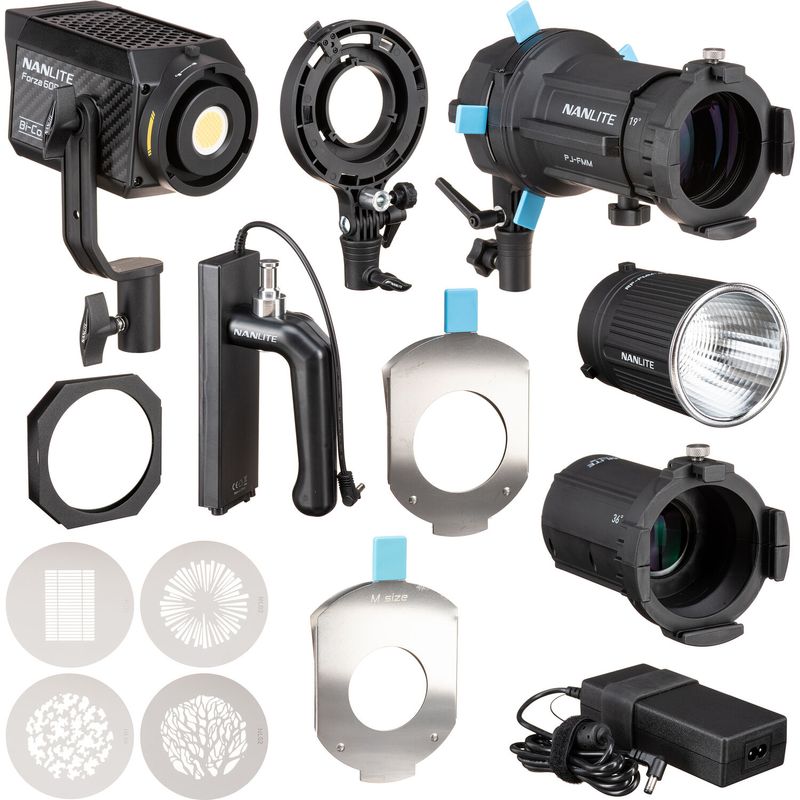 Nanlite-Forza-60B-II-Lampa-LED-Bi-Color-cu-2-Lentile-Proiectie-19°-si-36°