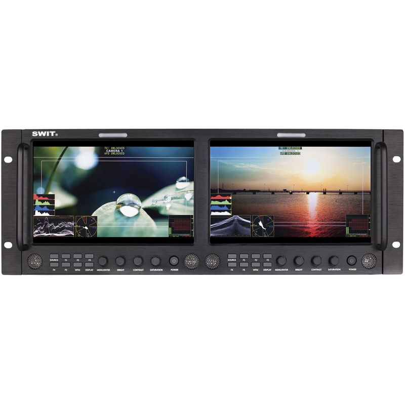 Swit-M-1093F-Monitor-LCD-Dual-9--FHD-Waveform-pentru-Montare-in-Rack