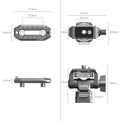SmallRig 4487 HawkLock H21 Suport Monitor cu Clema NATO