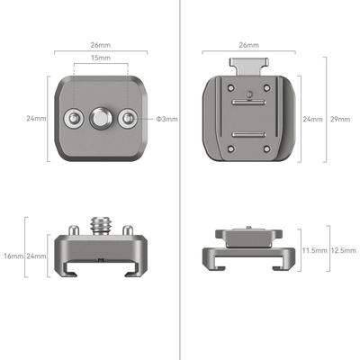 SmallRig 4500 HawkLock H18 Suport Quick Release cu Placuta Cold Shoe
