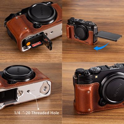 SmallRig 4880 Kit Half Case din Piele pentru FUJIFILM X-M5 Maro