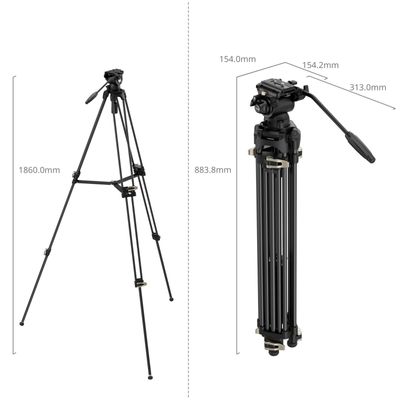 SmallRig 4686 AD-01S Kit Trepied Heavy-Duty cu Cap Fluid Video