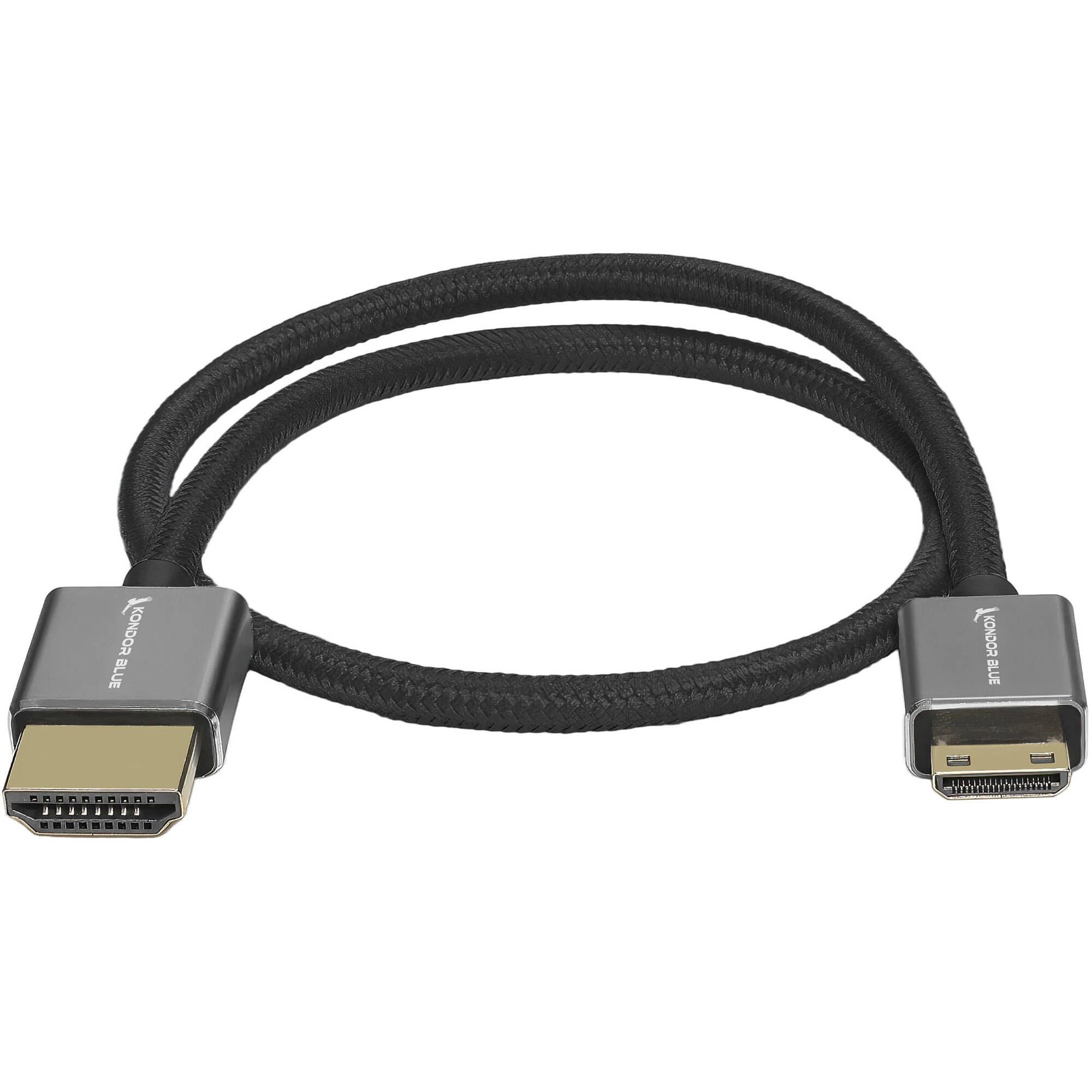 Kondor Blue Cablu Mini HDMI la Full HDMI Impletit 40,6 cm Raven Black