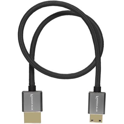 Kondor Blue Cablu Mini HDMI la Full HDMI Impletit 40,6 cm Raven Black