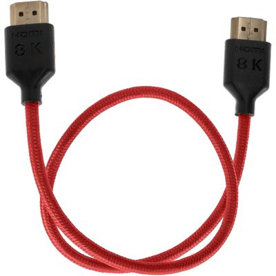 Kondor Blue Cablu Impletit 8K HDMI 2.1 43,2 cm Cardinal Red