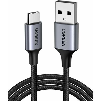 Ugreen Cablu USB-C USB-A 2.0 Invelis Aluminiu 2m Negru