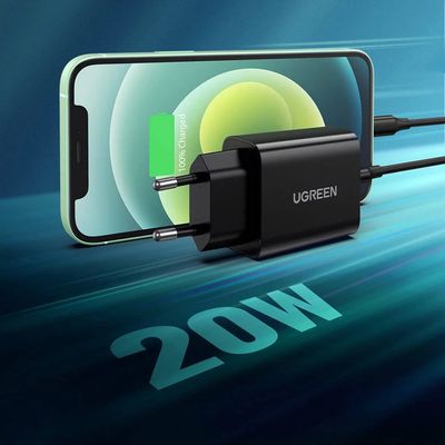 Ugreen Incarcator Retea 20W USB-C PD Negru