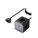 UgreenNexodeDigiNestCubePrelungitorSmart3x3680WACSchuko2xUSBC2xUSBAGri