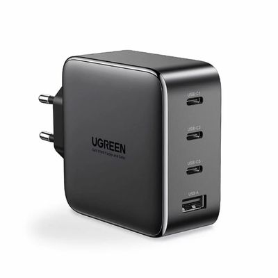 Ugreen Nexode Incarcator Retea 100W GaN Fast Charging 3x USB-C 1x USB-A Negru