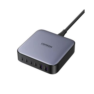 Ugreen Statie de Incarcare 200W GaN 4x USB-C, 2x USB-A Cablu USB-C Gri