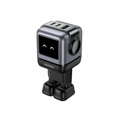 Ugreen Uno Incarcator Retea 65W GaN QC 2x USB-C 1x USB-A Negru