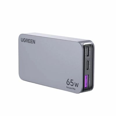 Ugreen Nexode Pro Incarcator Retea 65W Ultra-Slim GaN 2x USB-C 1x USB-A Gri