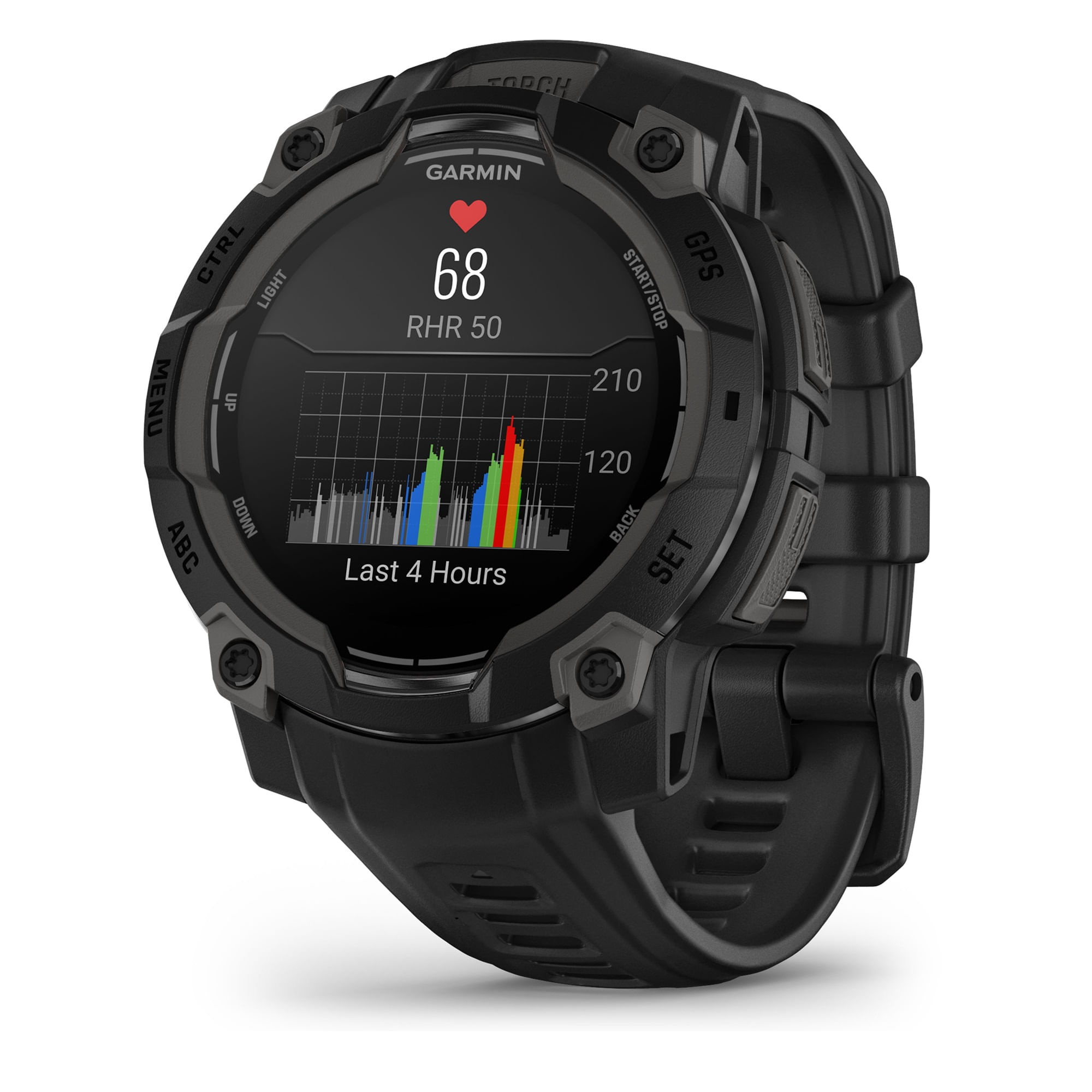 Garmin Instinct 3 AMOLED Smartwatch 45 mm Negru cu Bratara Neagra