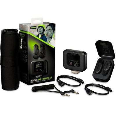 Shure MoveMic Two Sistem Microfon Wireless cu 2 Lavaliere Receptor Carcasa Incarcare