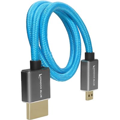 Kondor Blue Cablu Spiralat Micro HDMI la Full HDMI 40,6 cm