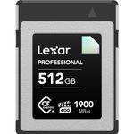 LexarCFexpressPROCarddeMemorieTypeB512GBDiamondSeriesR1900W1700mbsVPG400