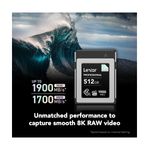 LexarCFexpressPROCarddeMemorieTypeB512GBDiamondSeriesR1900W1700mbsVPG400