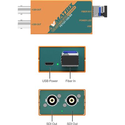 AVMATRIX FE1121-12G 12G-SDI Extensie Fibra Optica