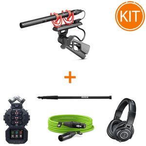 Pachet Sound Recorder cu Rode NTG5 Kit + Recorder Zoom H8 + Boompole Pro + Cablu XLR 6M + Casti ATH-M40x