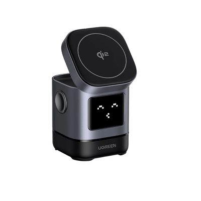 Ugreen Uno 2in1 Incarcator Wireless Magnetic 15W Gri