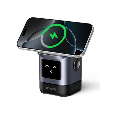 Ugreen Uno 2in1 Incarcator Wireless Magnetic 15W Gri