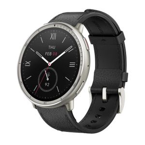 Amazfit Active 2 NFC Smartwatch cu Bratara Black Leather