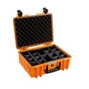 BW Outdoor Cases Tip 5000 Geanta Rigida cu Sistem de Separare Inclus Portocaliu
