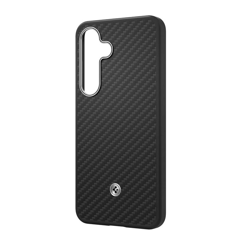 Samsung-Aramid-Case-Husa-Spate-pentru-Galaxy-S25-Plus-Black-Silver.3