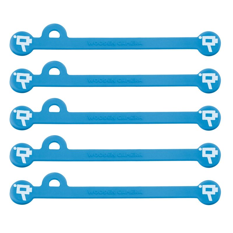 Wooden Camera Cine Mag Ties Set 5 Legaturi 105mm Albastru Neon.1.jpg
