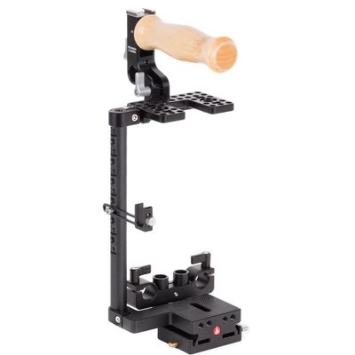 Wooden Camera Cage DSLR Large cu Grip din Lemn