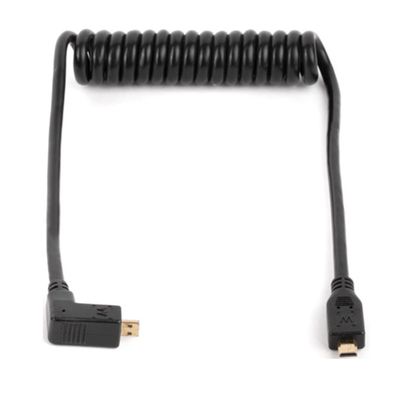 Wooden Camera Cablu Spiralat Micro HDMI Unghi Drept la Micro HDMI 30.5cm