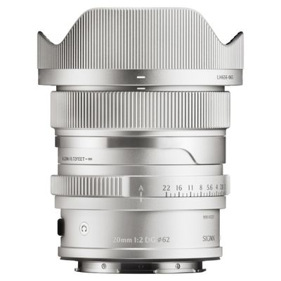 Sigma 20mm F2 DG i-Series Contemporary Obiectiv Foto Mirrorless Montura L Argintiu