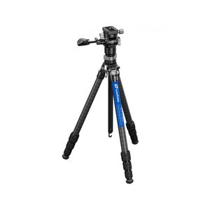 Leofoto LY-224C Kit Trepied Carbon cu Cap Video BV-0R si Baza Nivelare LB-38 Negru