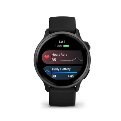 Garmin Vivoactive 6 Slate cu Curea Neagra