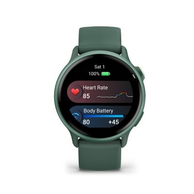 Garmin Vivoactive 6 Metallic Jasper Green cu Curea Jaspers Green
