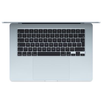 Apple MacBook Air 15" Laptop cu Procesor M4 10 nuclee CPU si 10 nuclee GPU 24GB RAM 512GB SSD INT KB Sky Blue