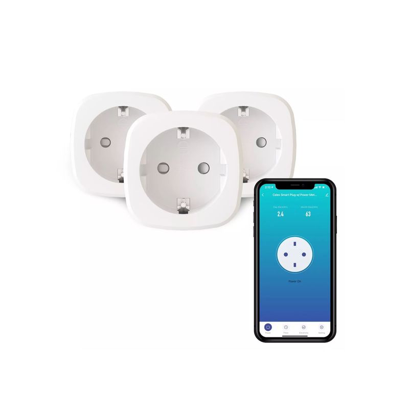Calex Smart Plug Set 3x Priza Inteliganta 16A 3600W Max Conexiune WiFi Alb.1.jpg