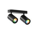 Calex Plafoniera LED Smart Ovala cu 2 Spoturi Rotative Bec GU10 Inclus Dimabil Negru