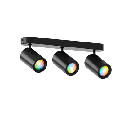 Calex Plafoniera LED Smart Ovala 3 Spoturi Rotative Bec GU10 Inclus Dimabil Negru