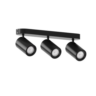 Calex Plafoniera LED Smart Ovala 3 Spoturi Rotative Bec GU10 Inclus Dimabil Negru