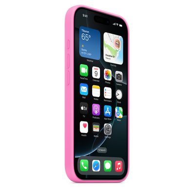 Apple Husa din Silicon cu MagSafe pentru iPhone 16 Pro Peony (SEASONAL)