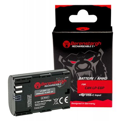 Berenstargh LP-E6P Acumulator Replace Li-Ion pentru Canon R5 Mark II R6 Mark II R7 R6 R5 R