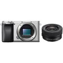 Sony Alpha A6100 Aparat Foto Mirrorless 24.2 MP Kit cu Obiectiv E PZ 16-50mm F3.5-5.6 OSS II Argintiu