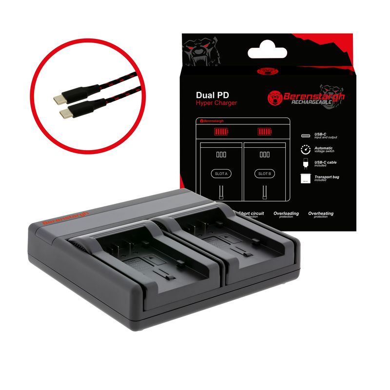 Berenstargh Incarcator rapid Dual PD Hyper USB-C pentru Panasonic VW-VBK180-VW-VBK360 cu Cablu Inclus.jpg