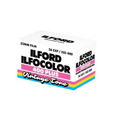 Ilford Ilfocolor 400 Plus Vintage Tone Film Negativ Color 35mm 36 Expuneri