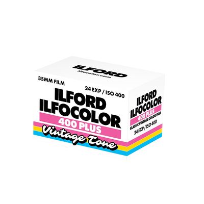 Ilford Ilfocolor 400 Plus Vintage Tone Film Negativ Color 35mm 24 Expuneri