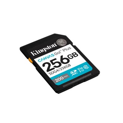 Kingston Canvas Go Plus SDG4 Card de Memorie SD 256GB 200MB/s R U3 V30